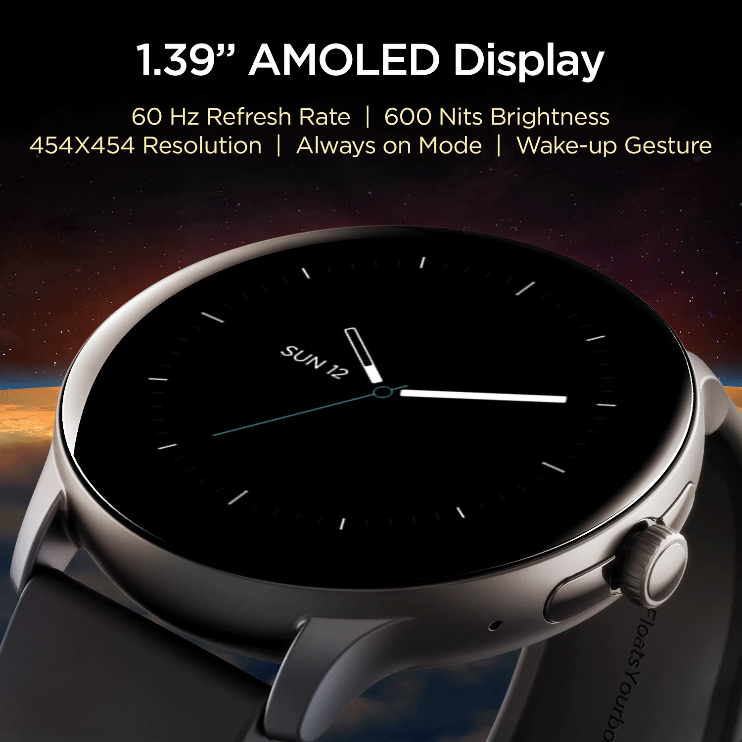 boAt Lunar Call Pro | Round Dial Smart Watch with 1.39" (3.53 cms) Big AMOLED Display, SensAi, Watch Face Studio, Bluetooth Calling, 700  Active Modes, Apollo3.5 Blue Plus Processor