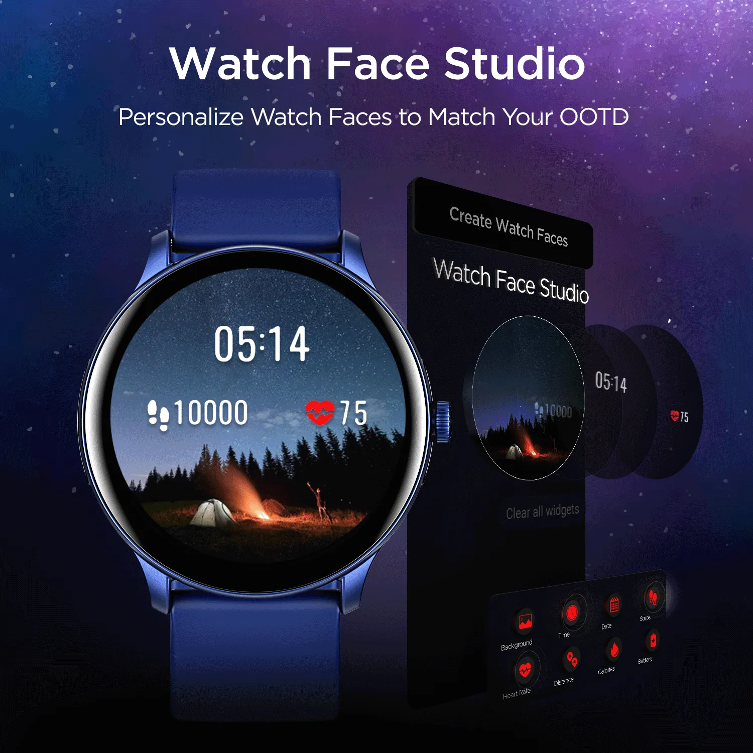 boAt Lunar Call Pro | Round Dial Smart Watch with 1.39" (3.53 cms) Big AMOLED Display, SensAi, Watch Face Studio, Bluetooth Calling, 700  Active Modes, Apollo3.5 Blue Plus Processor