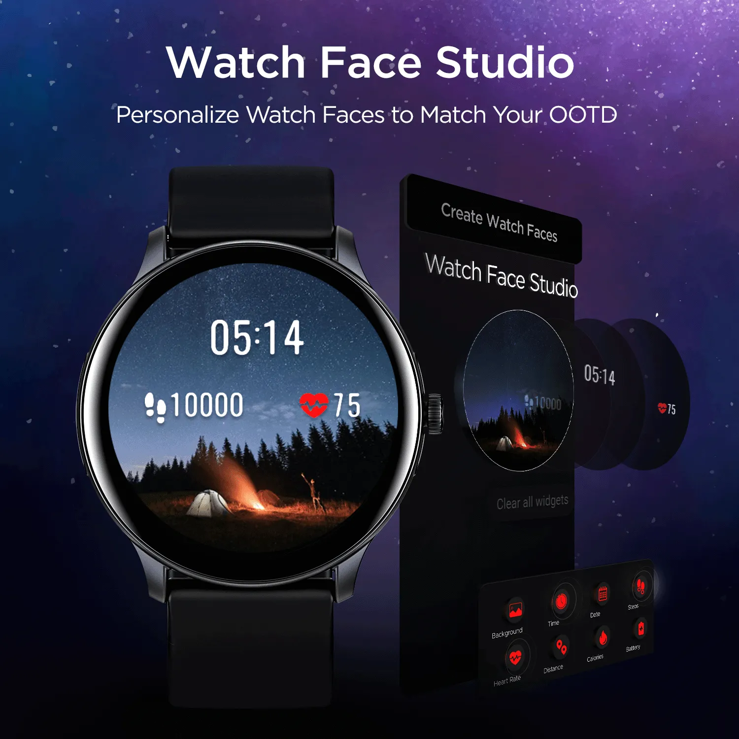 boAt Lunar Call Pro | Round Dial Smart Watch with 1.39" (3.53 cms) Big AMOLED Display, SensAi, Watch Face Studio, Bluetooth Calling, 700  Active Modes, Apollo3.5 Blue Plus Processor