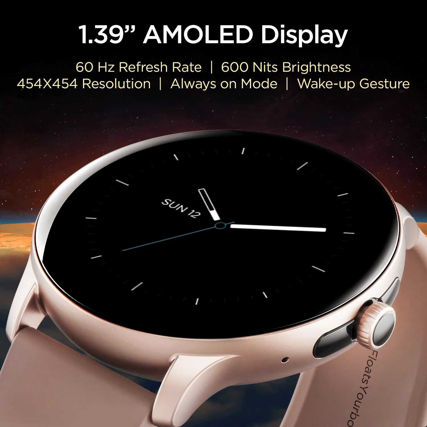 boAt Lunar Call Pro | Round Dial Smart Watch with 1.39" (3.53 cms) Big AMOLED Display, SensAi, Watch Face Studio, Bluetooth Calling, 700  Active Modes, Apollo3.5 Blue Plus Processor