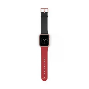 Burgundy Red Black Dual Color 38mm/42mm Watch Band For Apple Watch- Made in USA