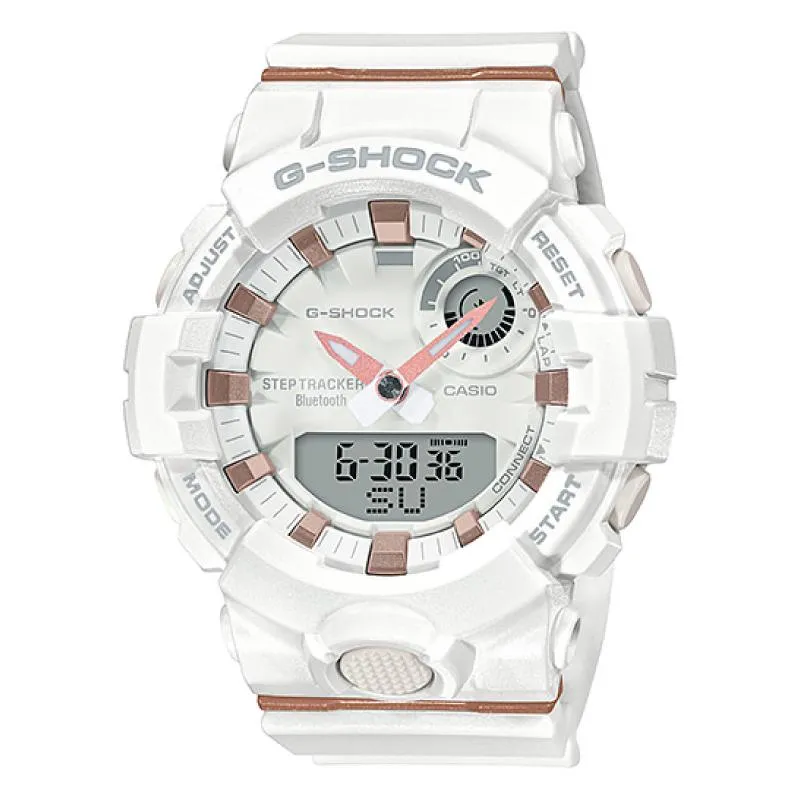 Casio G-Shock S Series G-Squad Bluetooth¶ô¶¸ White Resin Band Watch GMAB800-7A GMA-B800-7A