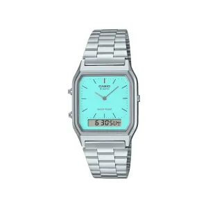 Casio Steel Vintage Duo Watch - AQ230A-2A2