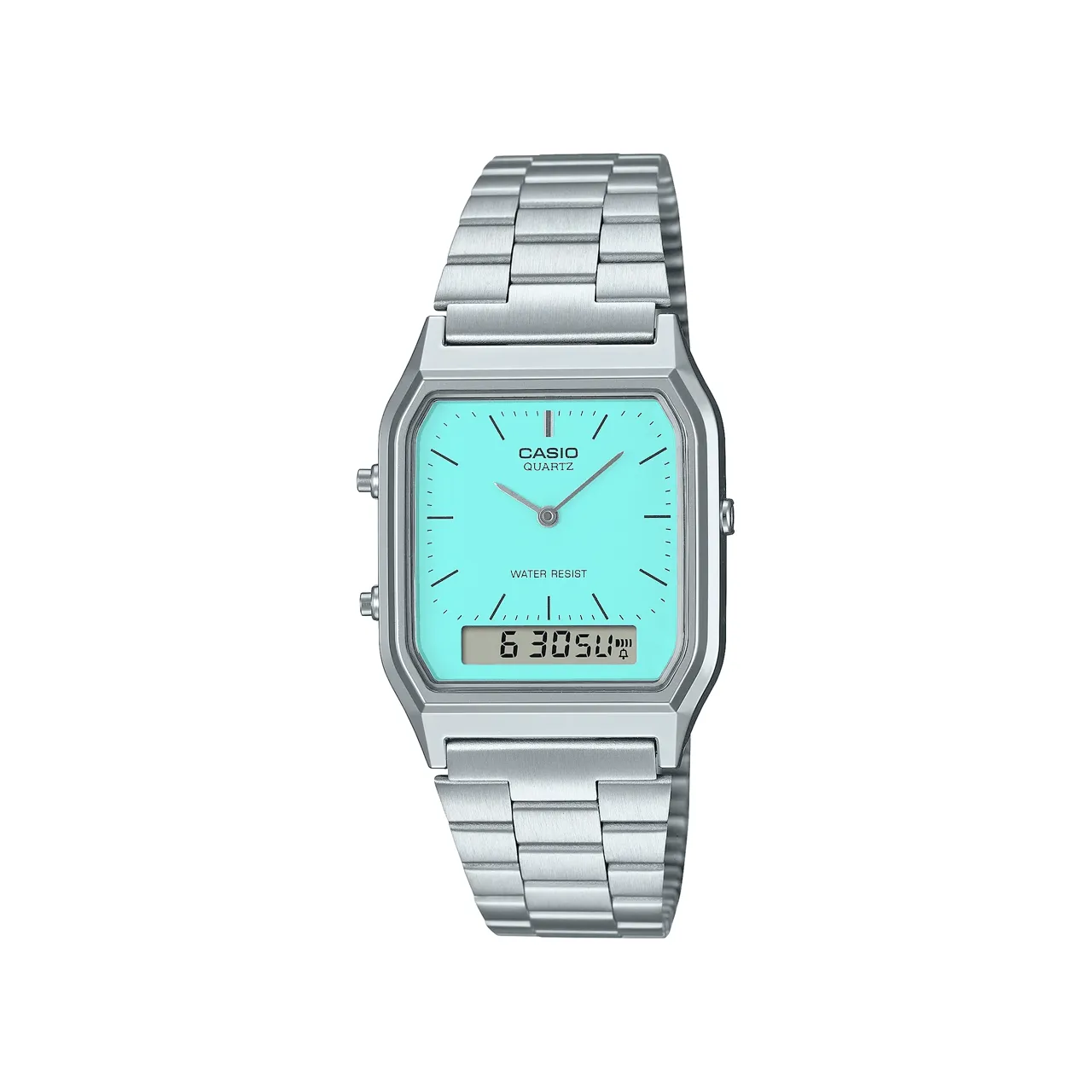 Casio Steel Vintage Duo Watch - AQ230A-2A2