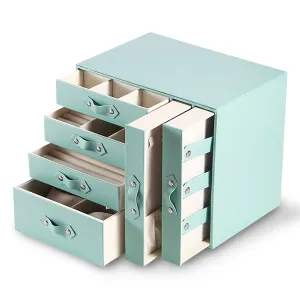 Chest-style PU Leather Jewellery Display Organiser