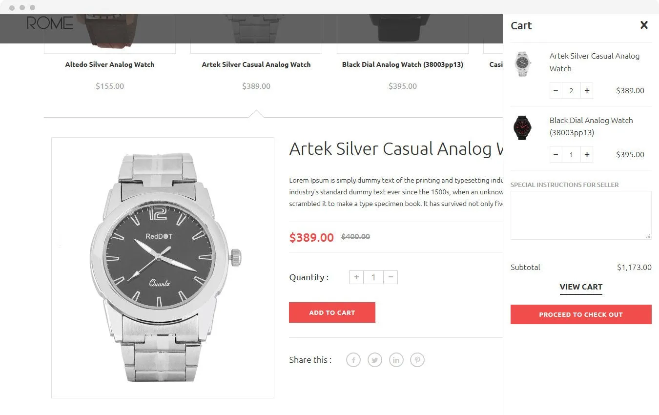 Clothing Shopify Theme - Rome