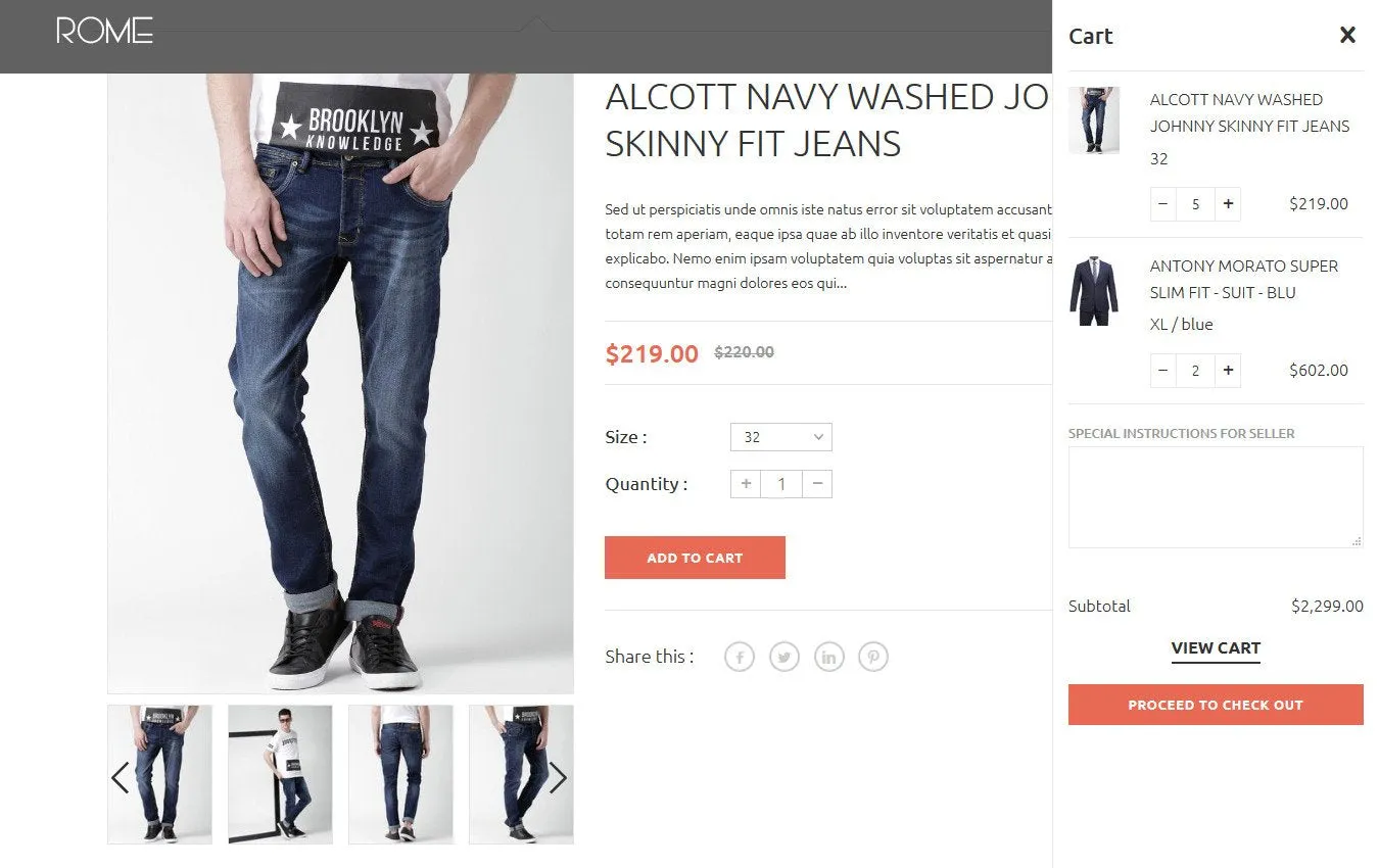 Clothing Shopify Theme - Rome
