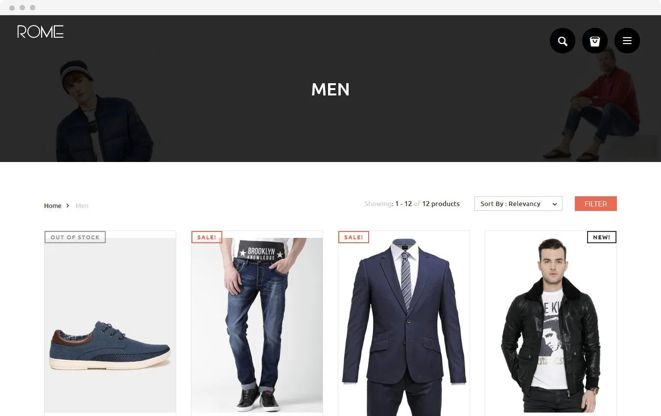 Clothing Shopify Theme - Rome
