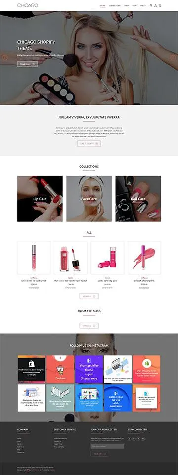 Cosmetics Store Chicago Shopify Theme