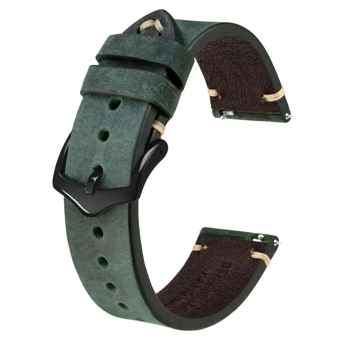 Crazy Horse Leather Watch Strap Bands,18mm 20mm 22mm