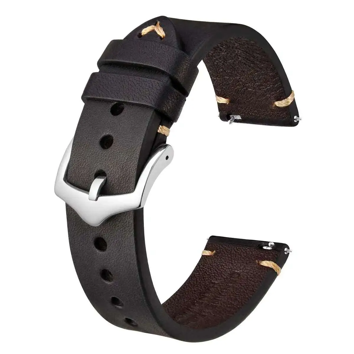 Crazy Horse Leather Watch Strap Bands,18mm 20mm 22mm