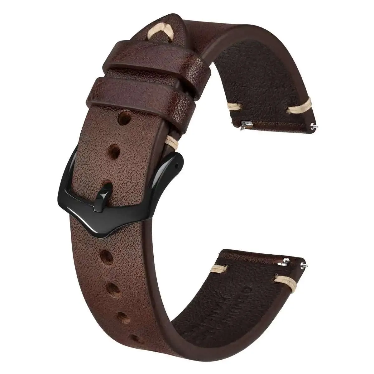 Crazy Horse Leather Watch Strap Bands,18mm 20mm 22mm