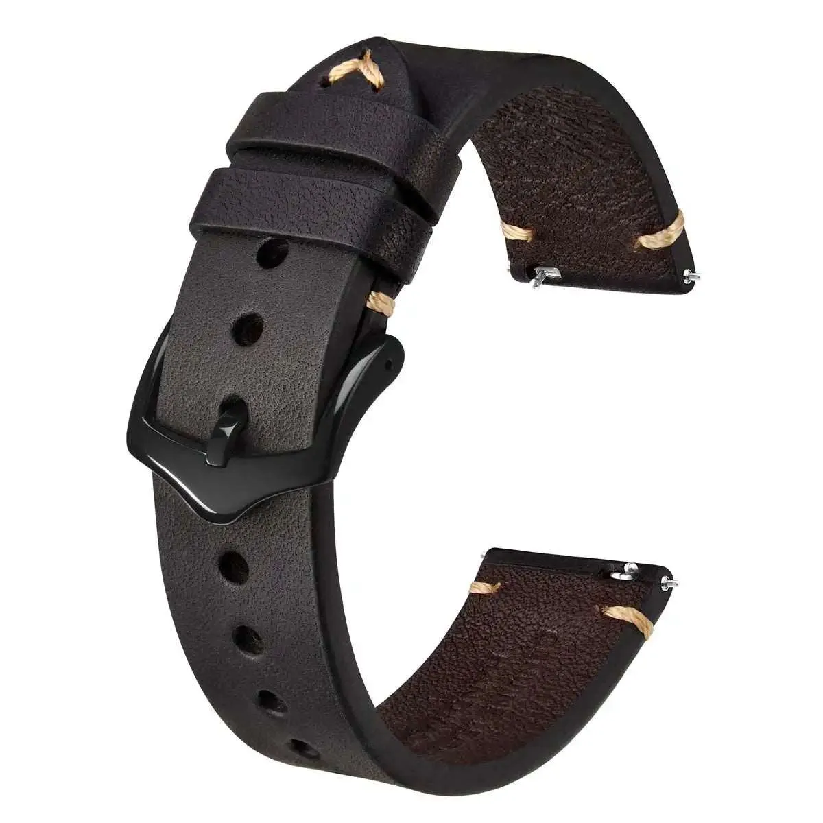 Crazy Horse Leather Watch Strap Bands,18mm 20mm 22mm