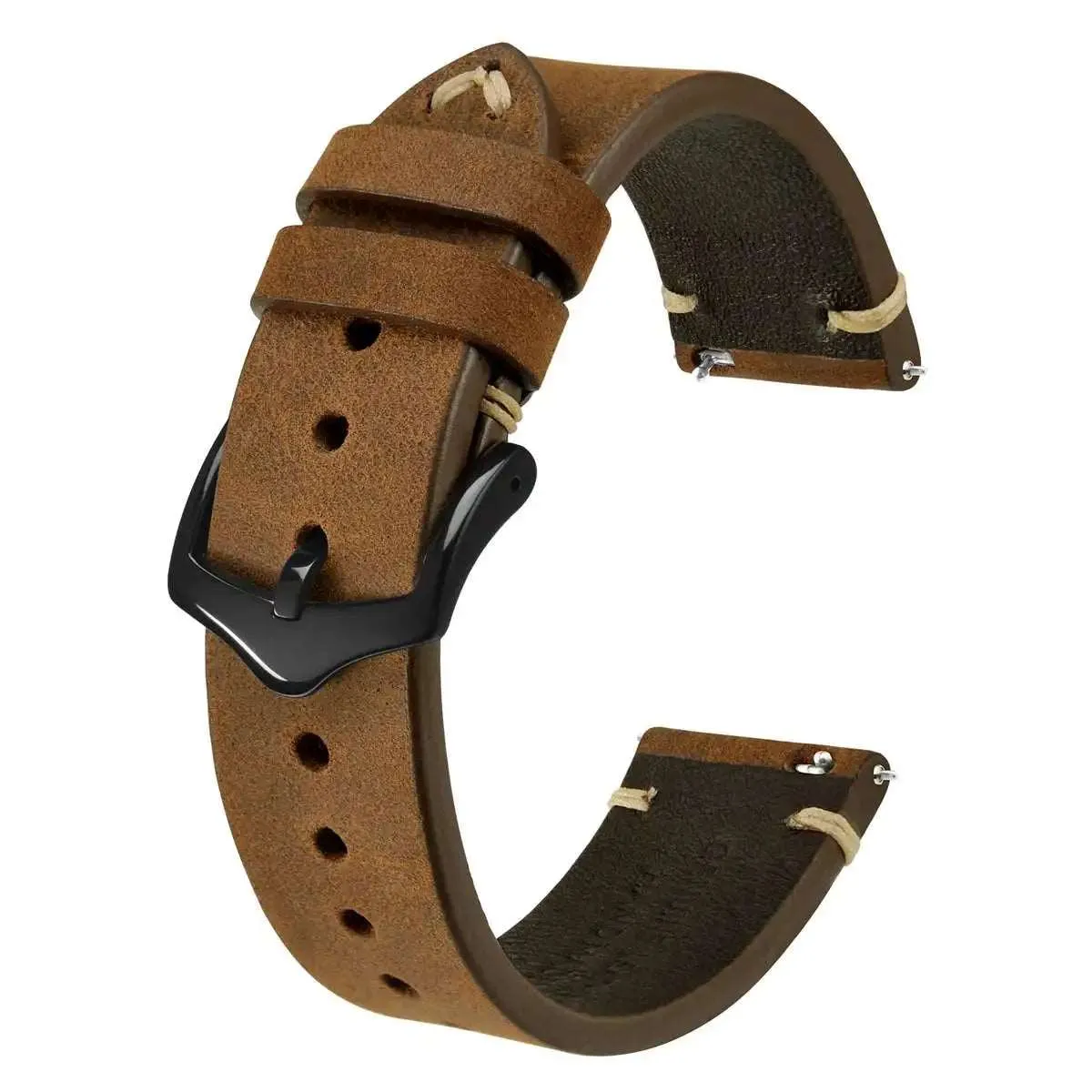 Crazy Horse Leather Watch Strap Bands,18mm 20mm 22mm
