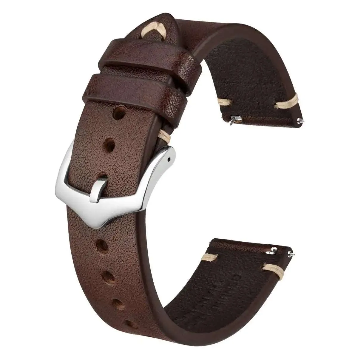 Crazy Horse Leather Watch Strap Bands,18mm 20mm 22mm