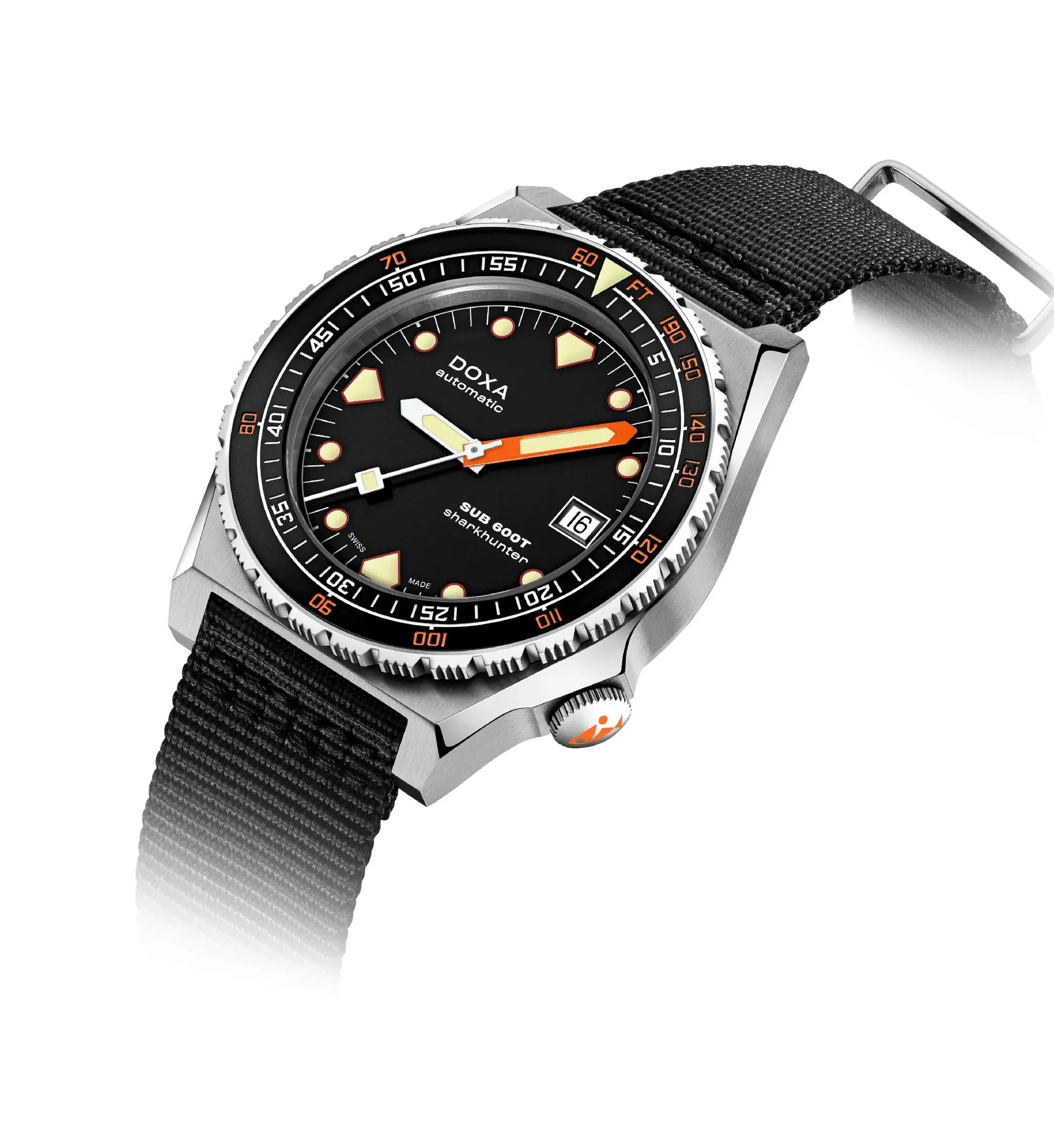DOXA Sub 600T Sharkhunter Nato Black Ceramic - 862.10.101.20-N