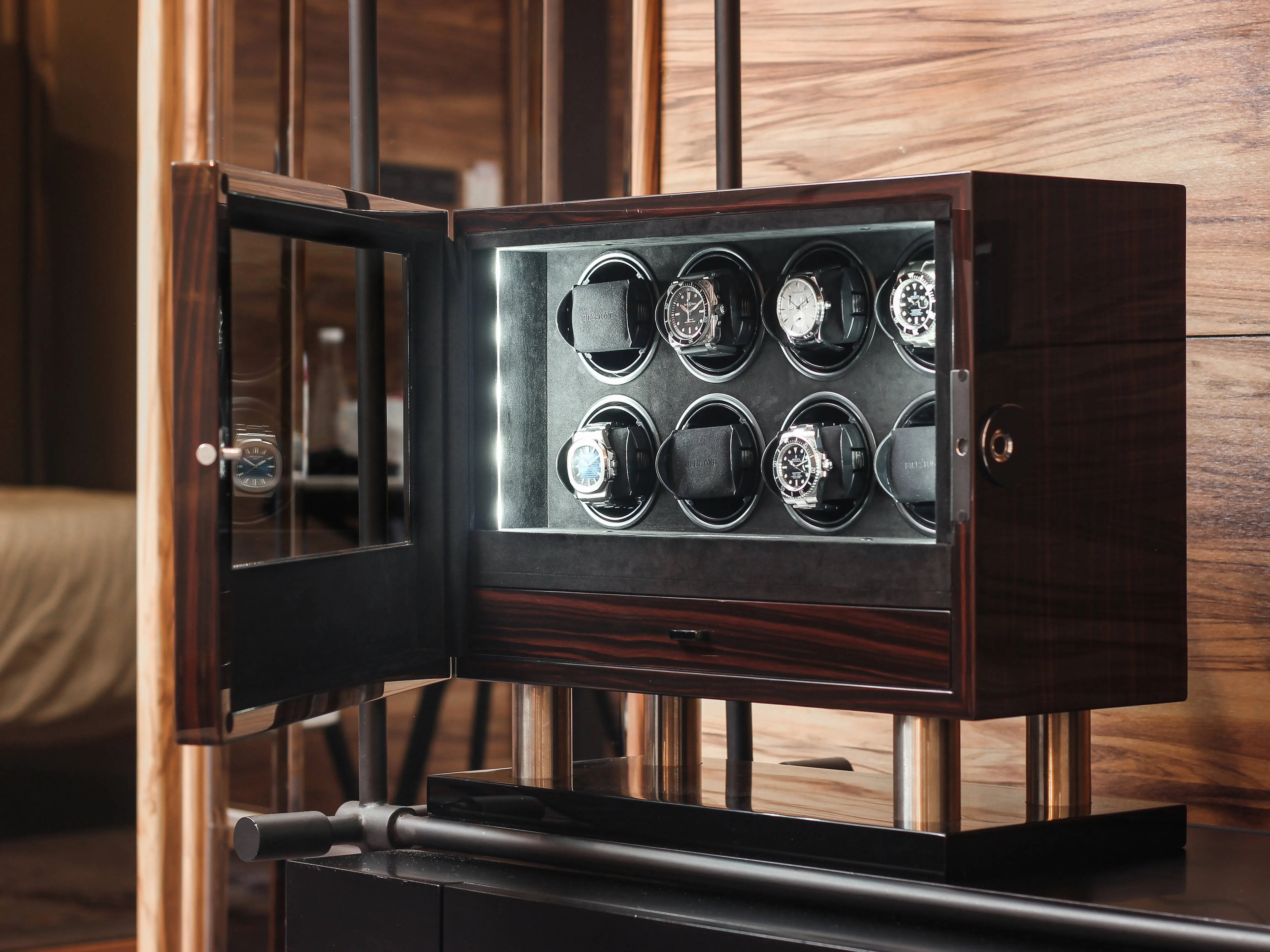 Enigma 8 Fingerprint Ebony – Watch Winder