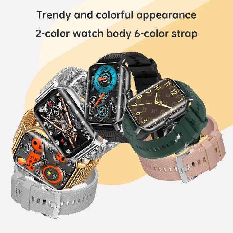 F12 Smart Watch with 2.02-inch Curved Display, Voice Call & Blood Sugar Monitoring Features