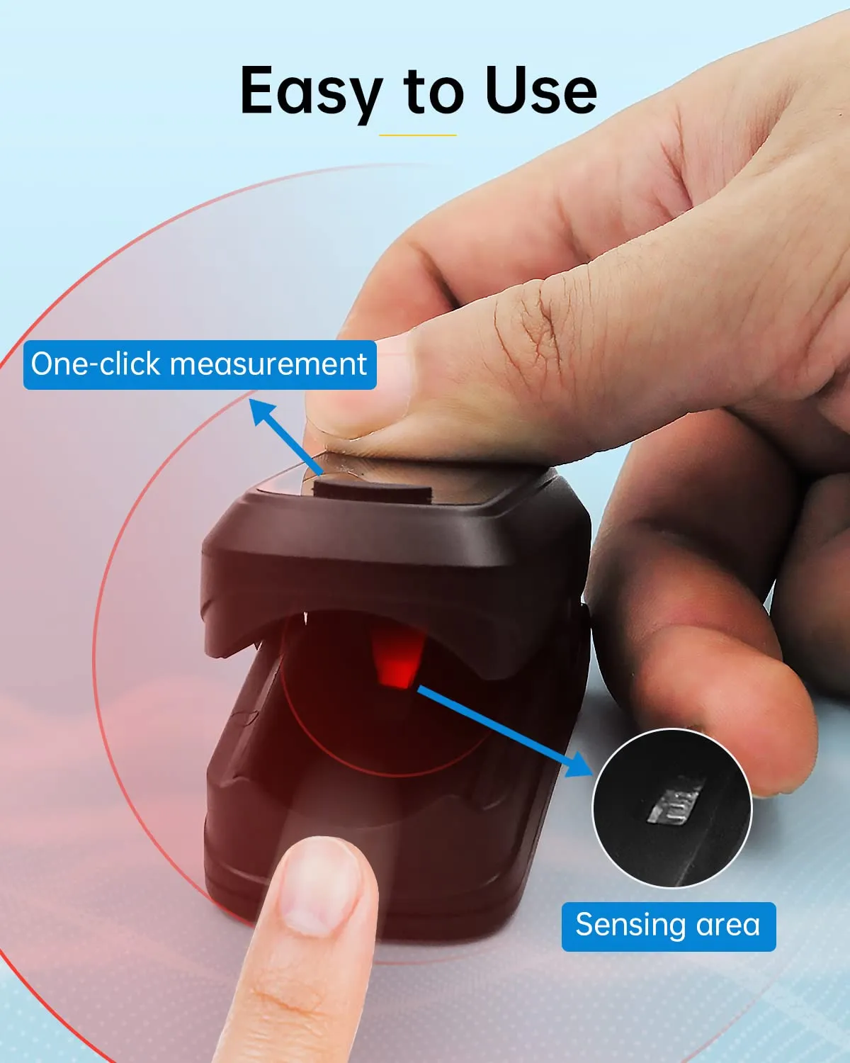 Fingertip Pulse Oximeter Blood Oxygen Monitor Pulse Ox, Heart Rate and Fast Spo2 Reading Oxygen Meter with OLED Screen Included Batteries and Lanyard