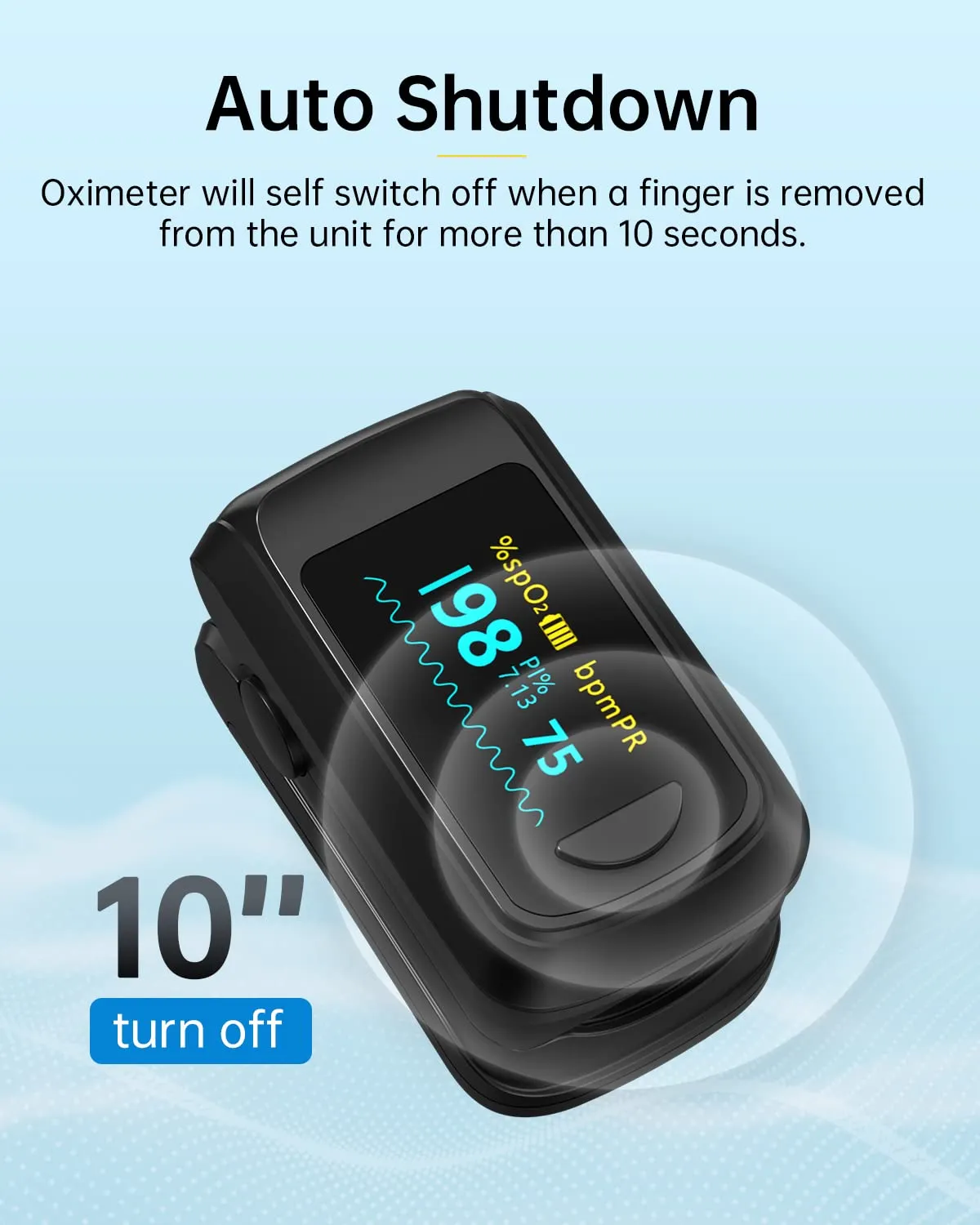 Fingertip Pulse Oximeter Blood Oxygen Monitor Pulse Ox, Heart Rate and Fast Spo2 Reading Oxygen Meter with OLED Screen Included Batteries and Lanyard