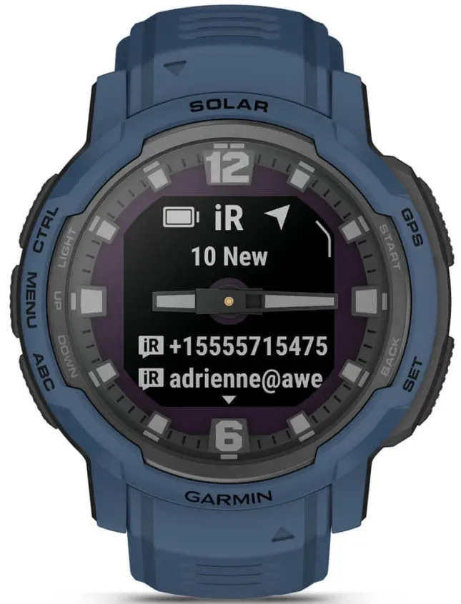 Garmin Instinct Crossover Solar Tidal Blue