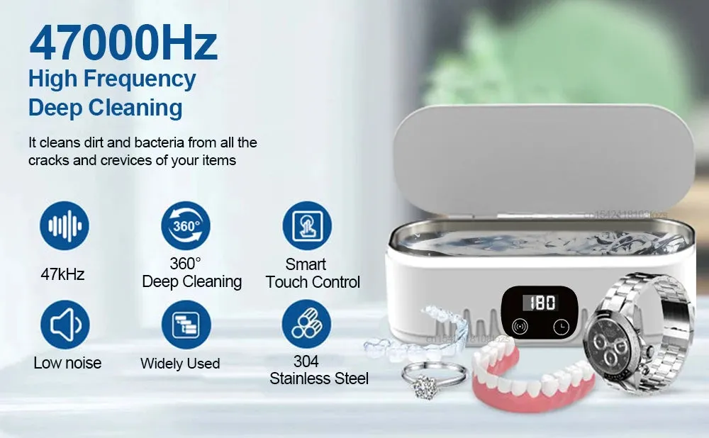 Glasses Ultrasonic Cleaner Jewelry Ultrasound Cleaning Machine High Frequency Ultrasonic Cleanser For Glasses Jewelry Washing