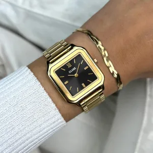 Gracieuse Watch Steel, Black, Gold