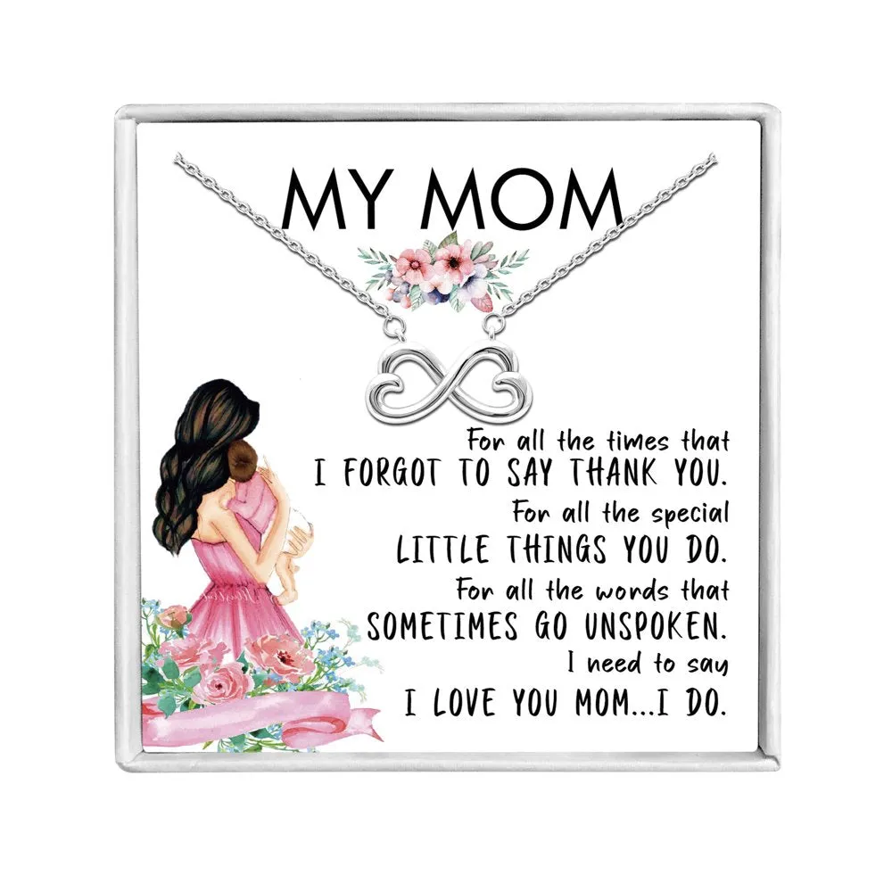 Hanging Cat Necklace Mom Greeting Card Sterling Silver Gift for Women