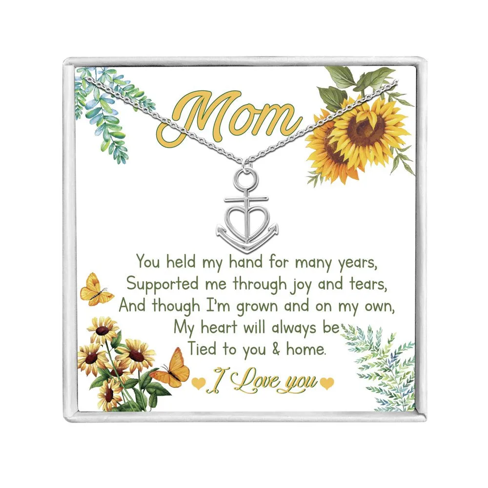 Hanging Cat Necklace Mom Greeting Card Sterling Silver Gift for Women