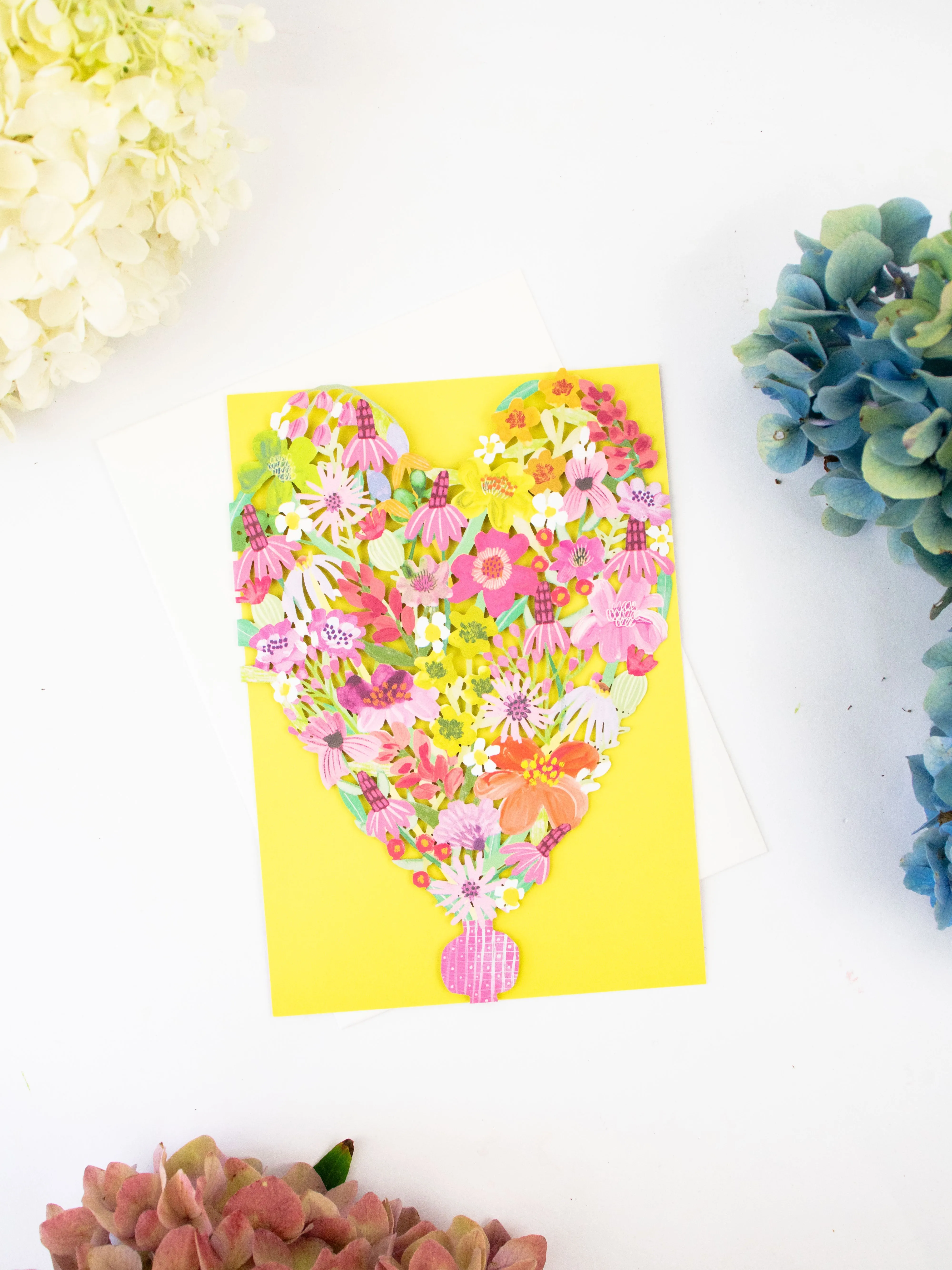 Heart Bouquet Blank Card