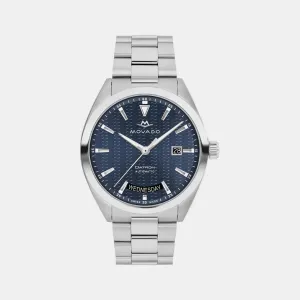 Heritage Men's Blue Analog Stainless Steel Watch 3650177