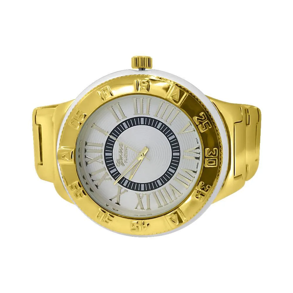 Huge Gold Elegant Fashion Watch