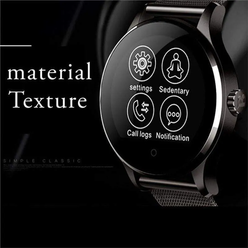 K88H Smartwatch MTK2502 Bluetooth Smart Watch Heart Rate Monitor Pedometer Dial for Android IOS