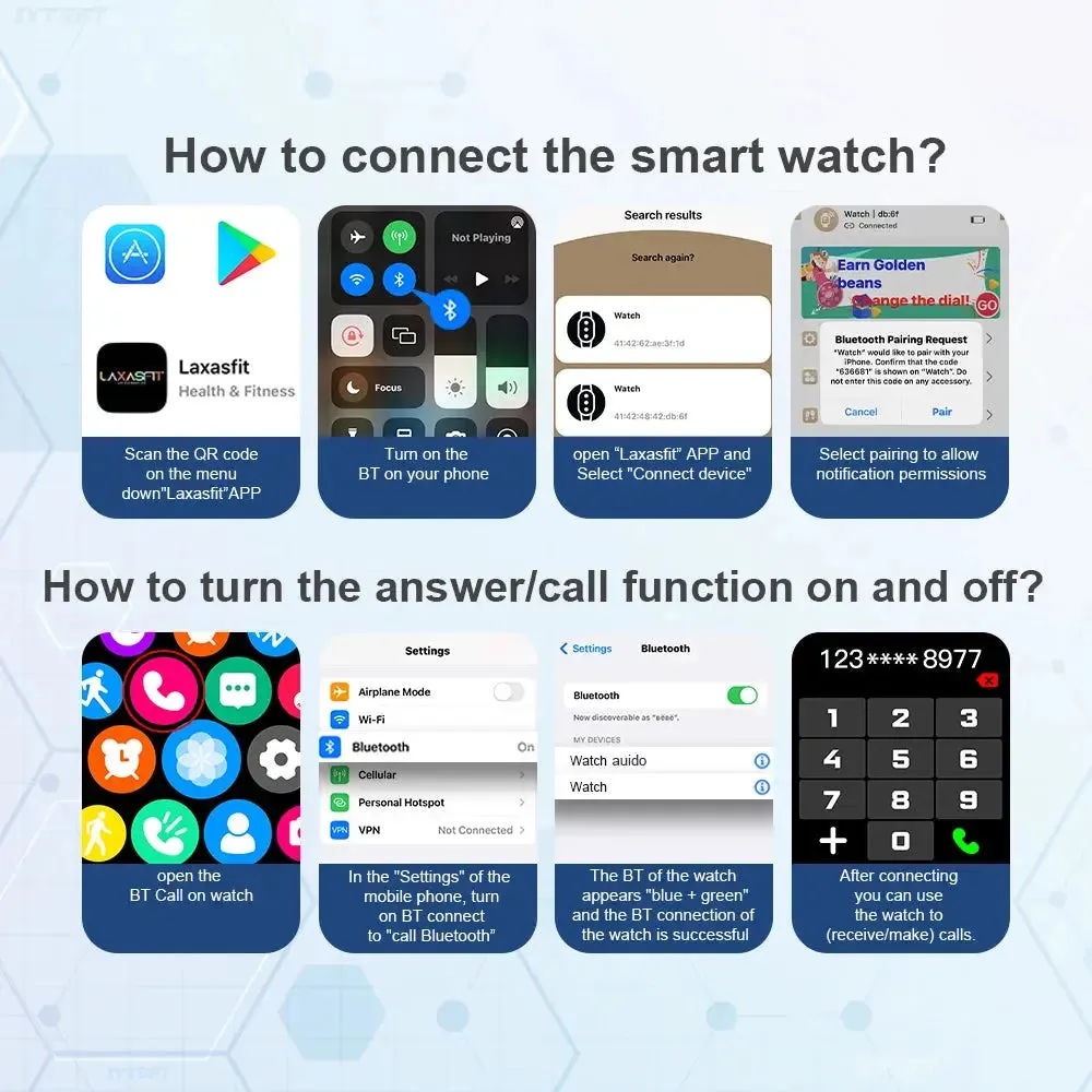 LAXASFIT New Men Women Smart Watch Bluetooth Talk Digital Smart Watch Clock Multi Sport Function Smart Watch Android IOS