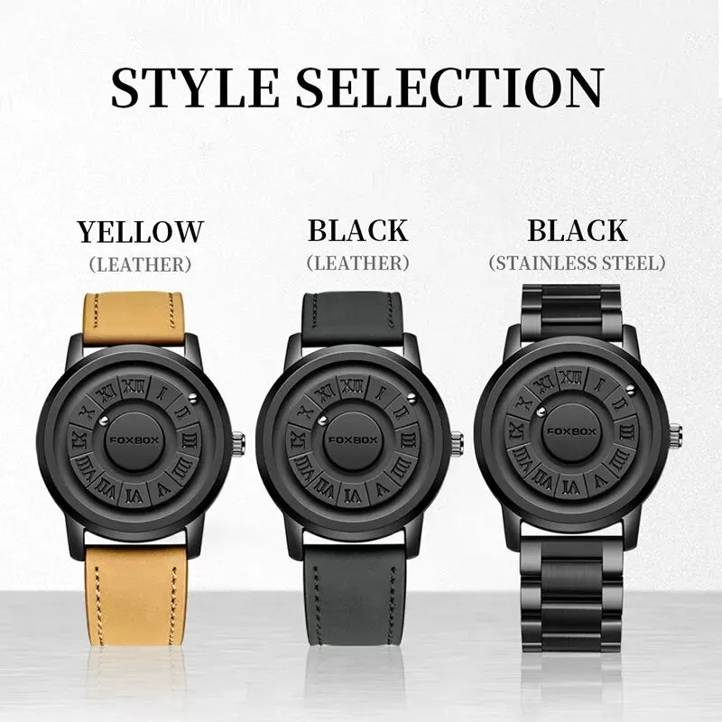 LIGE Luxury Watch Men Creative Scrolling Pointer Magnetic Force Sport Watches Men Quartz Chronograph Man Clock Relogio Masculino