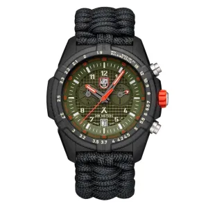 Luminox Men's Limited Edition Bear Grylls Survival Land 3780 Series Black Nylon Band Green Dial Quartz Analog Watch - XB.3798.MI