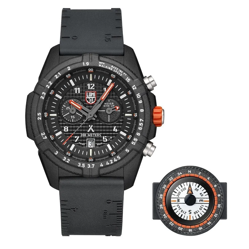 Luminox Men's Limited Edition Bear Grylls Survival Land 3780 Series Black Rubber Band Black Dial Quartz Analog Watch - XB.3782.MI