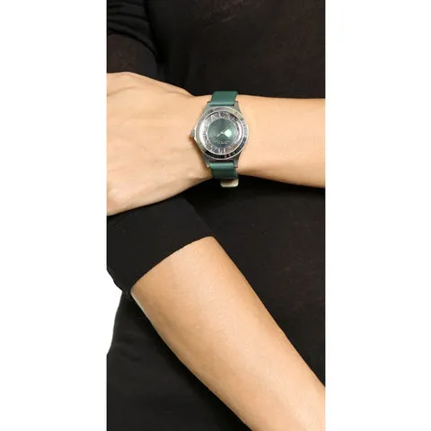 Marc By Marc Women's  Green Leather Quartz Watch MBM1336