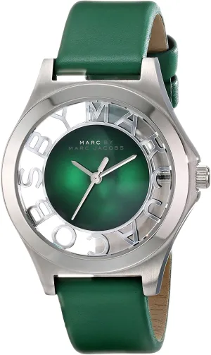 Marc By Marc Women's  Green Leather Quartz Watch MBM1336