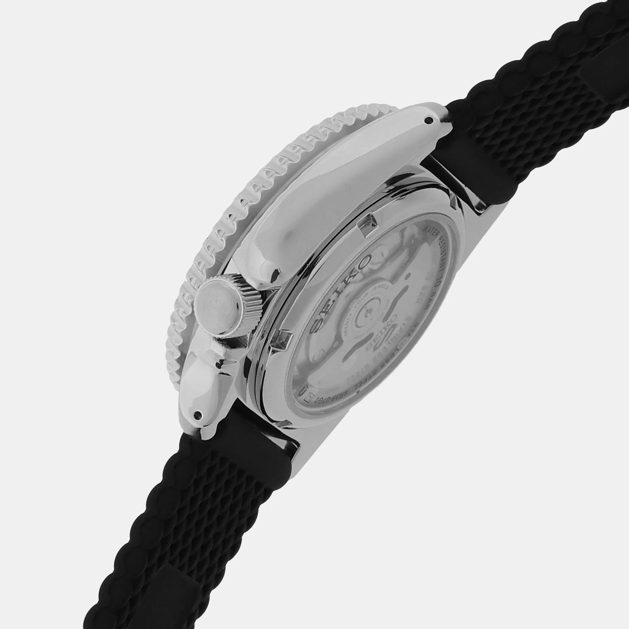 Men's Black Automatic Silicon Watch SRPD73K2