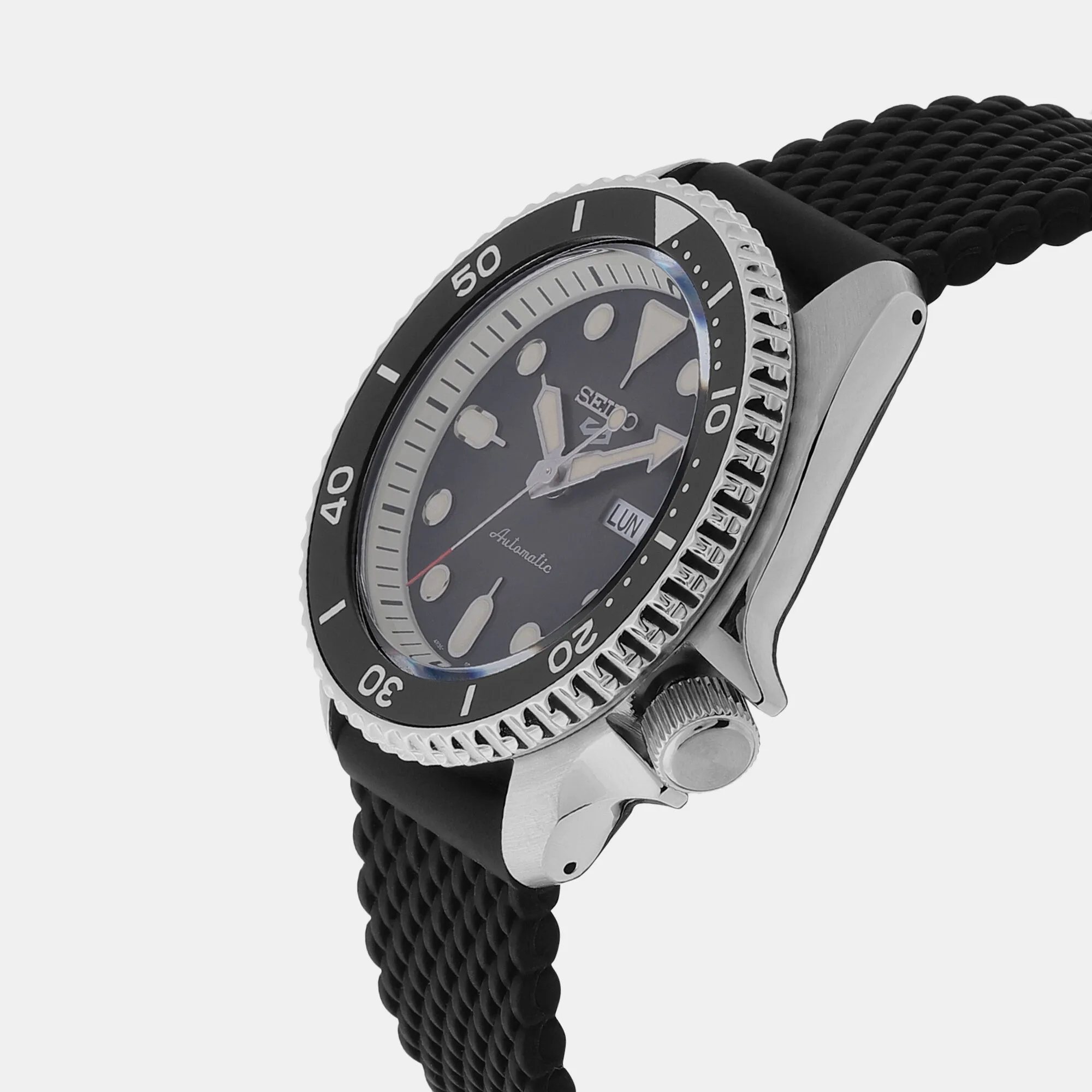 Men's Black Automatic Silicon Watch SRPD73K2
