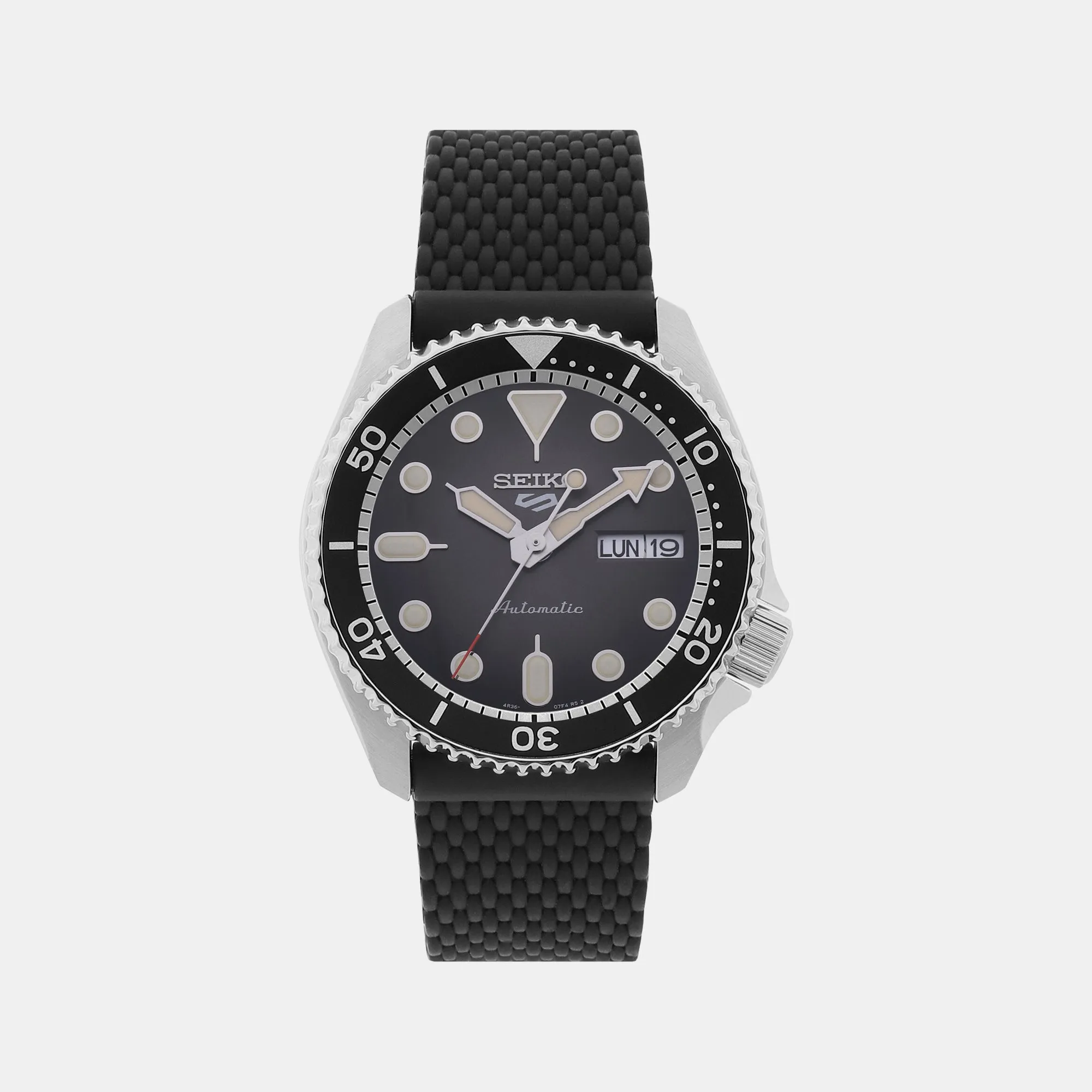 Men's Black Automatic Silicon Watch SRPD73K2