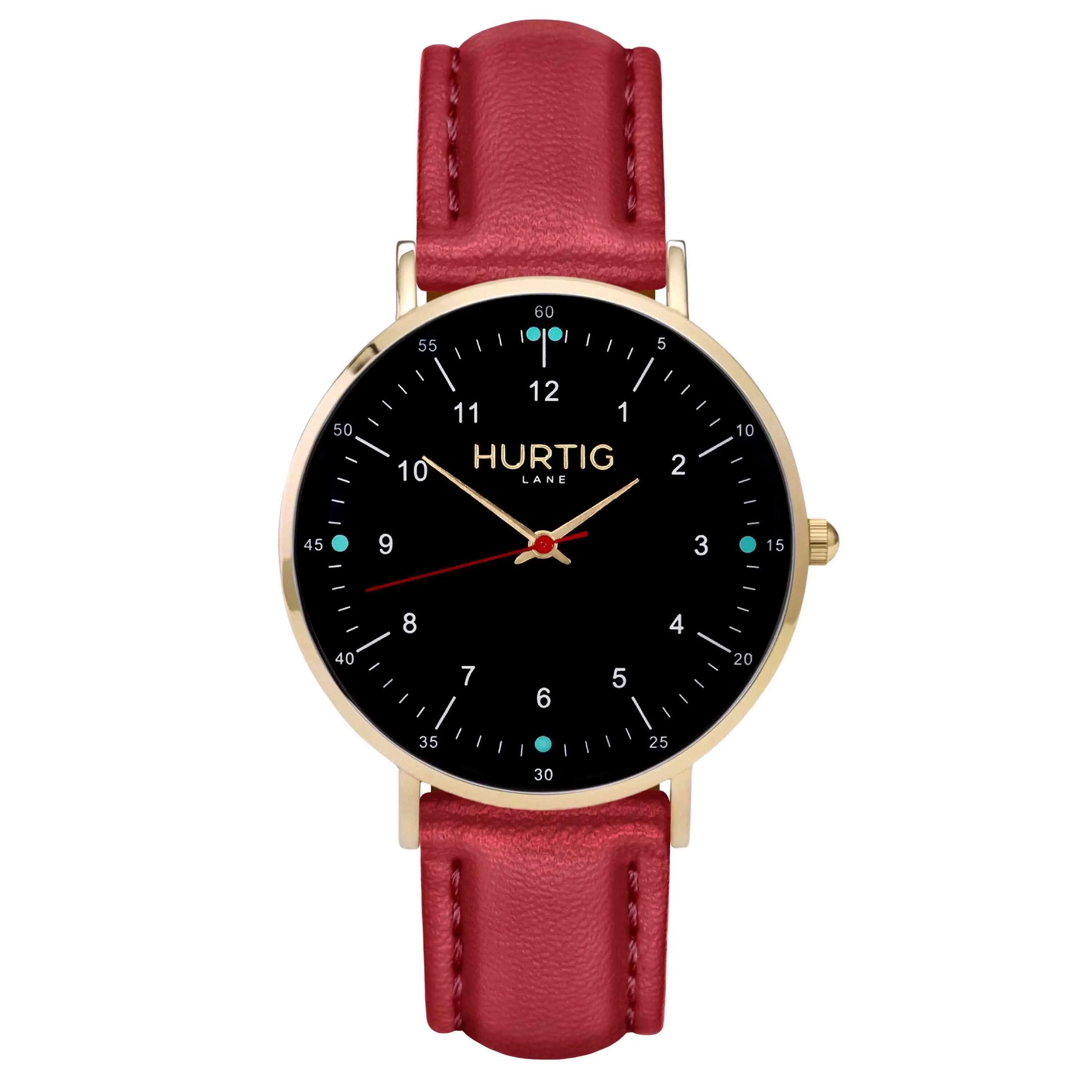 Moderno Vegan Leather Watch Gold, Black & Tan