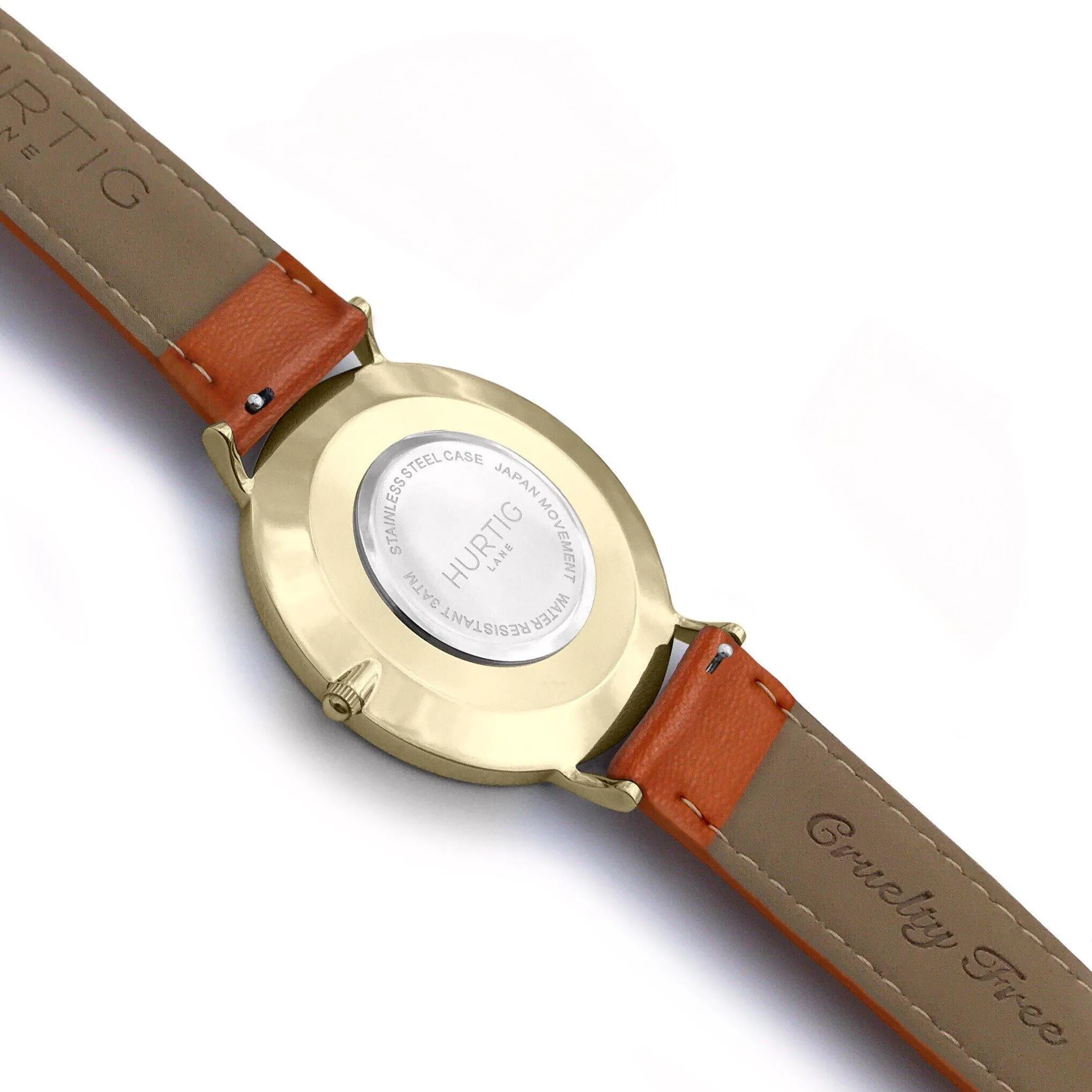Moderno Vegan Leather Watch Gold, Black & Tan
