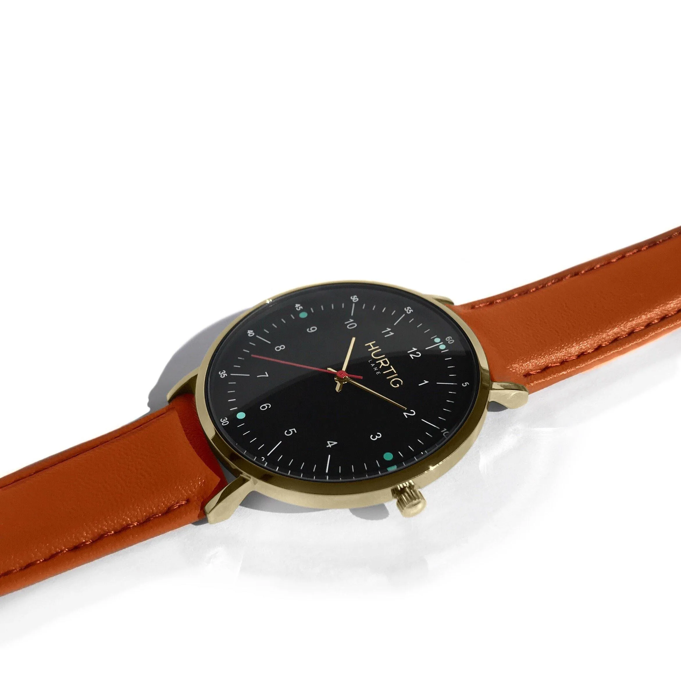 Moderno Vegan Leather Watch Gold, Black & Tan