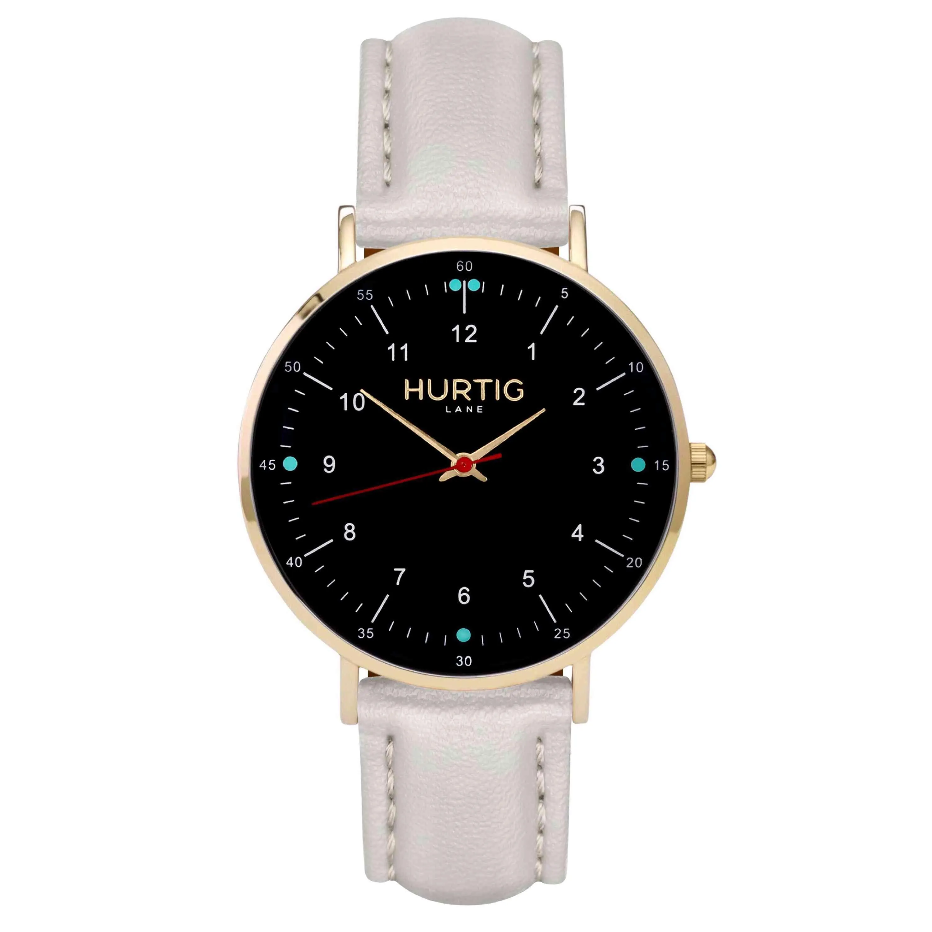 Moderno Vegan Leather Watch Gold, Black & Tan