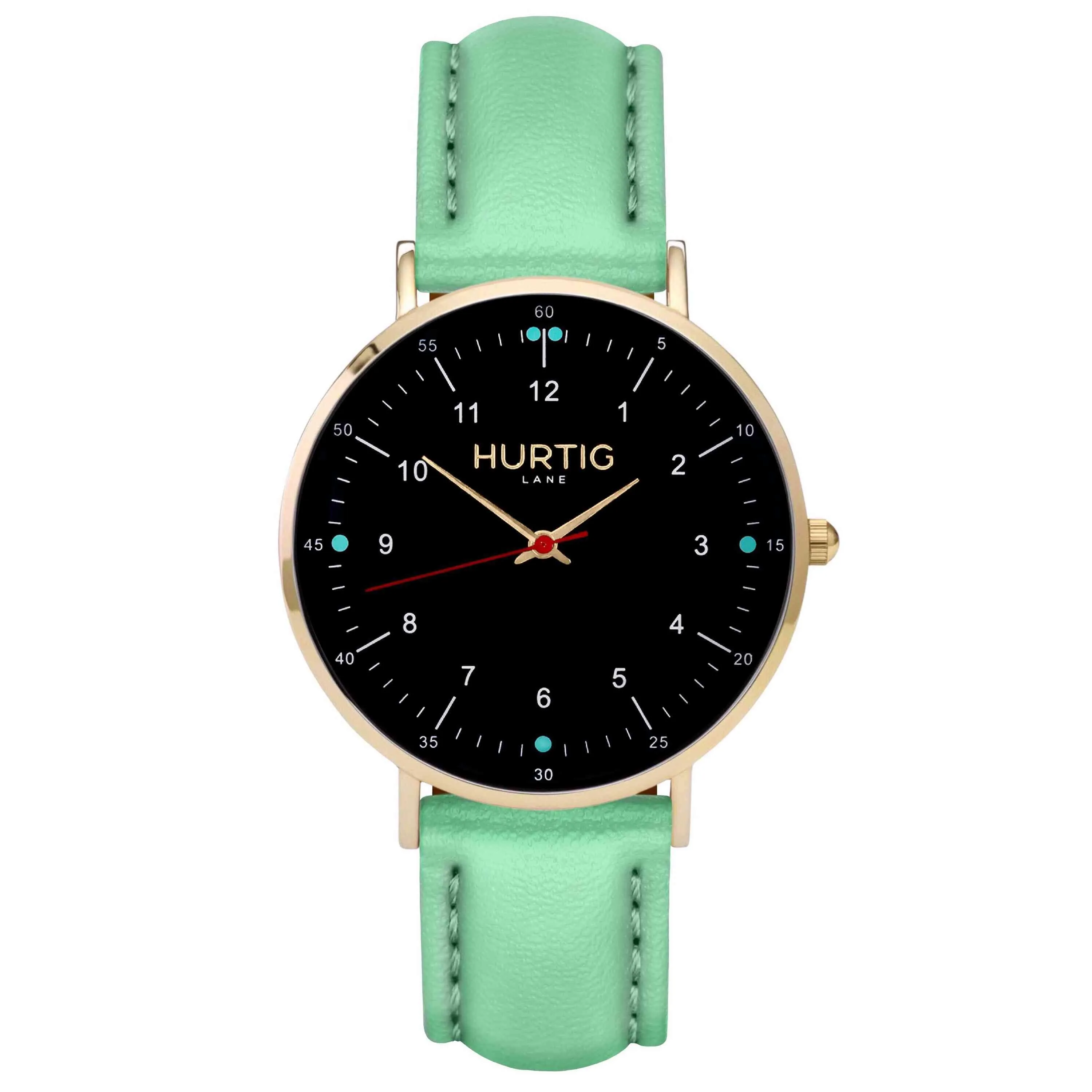 Moderno Vegan Leather Watch Gold, Black & Tan