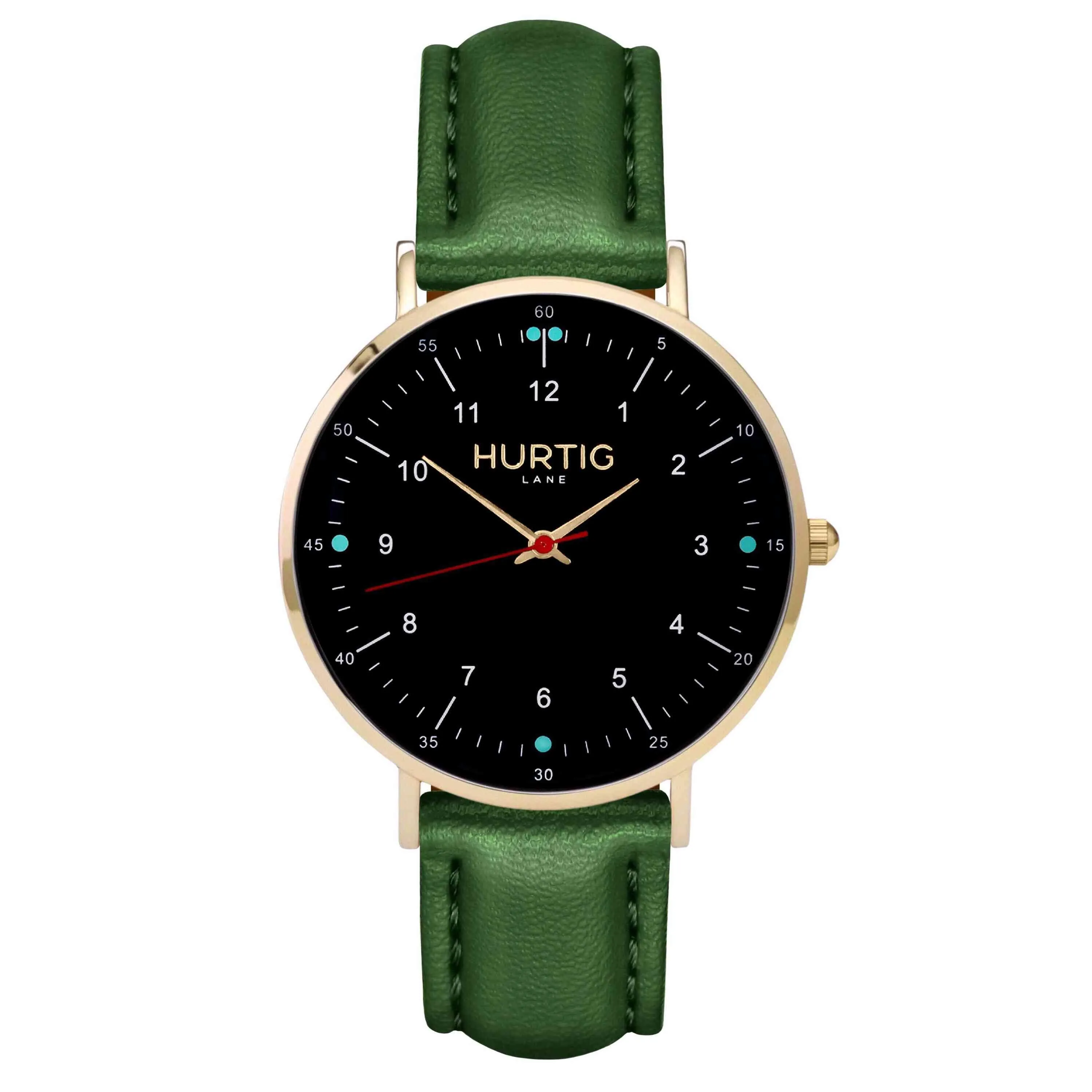 Moderno Vegan Leather Watch Gold, Black & Tan