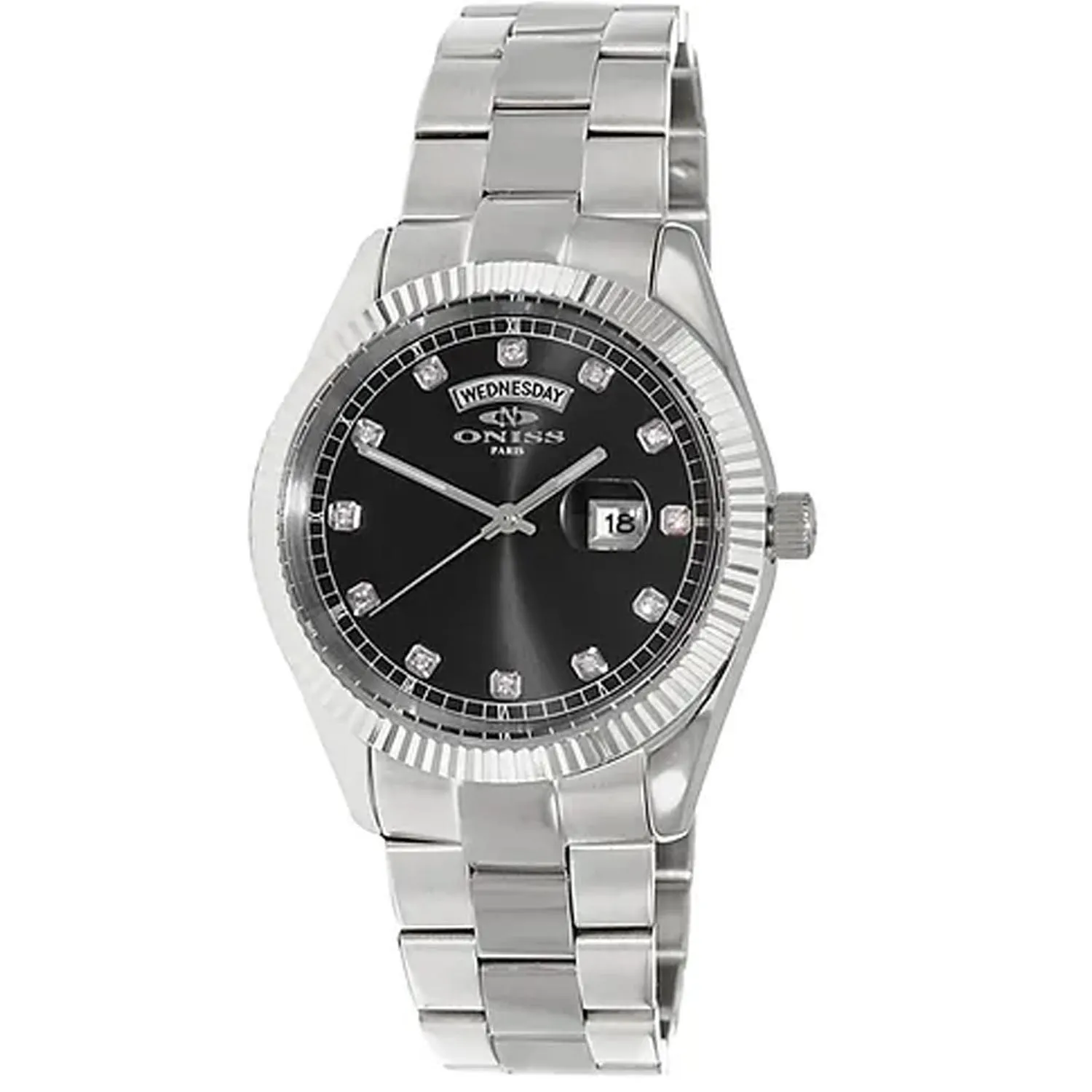 Oniss Men's Admiral Black Dial Watch - ON3881-MBK