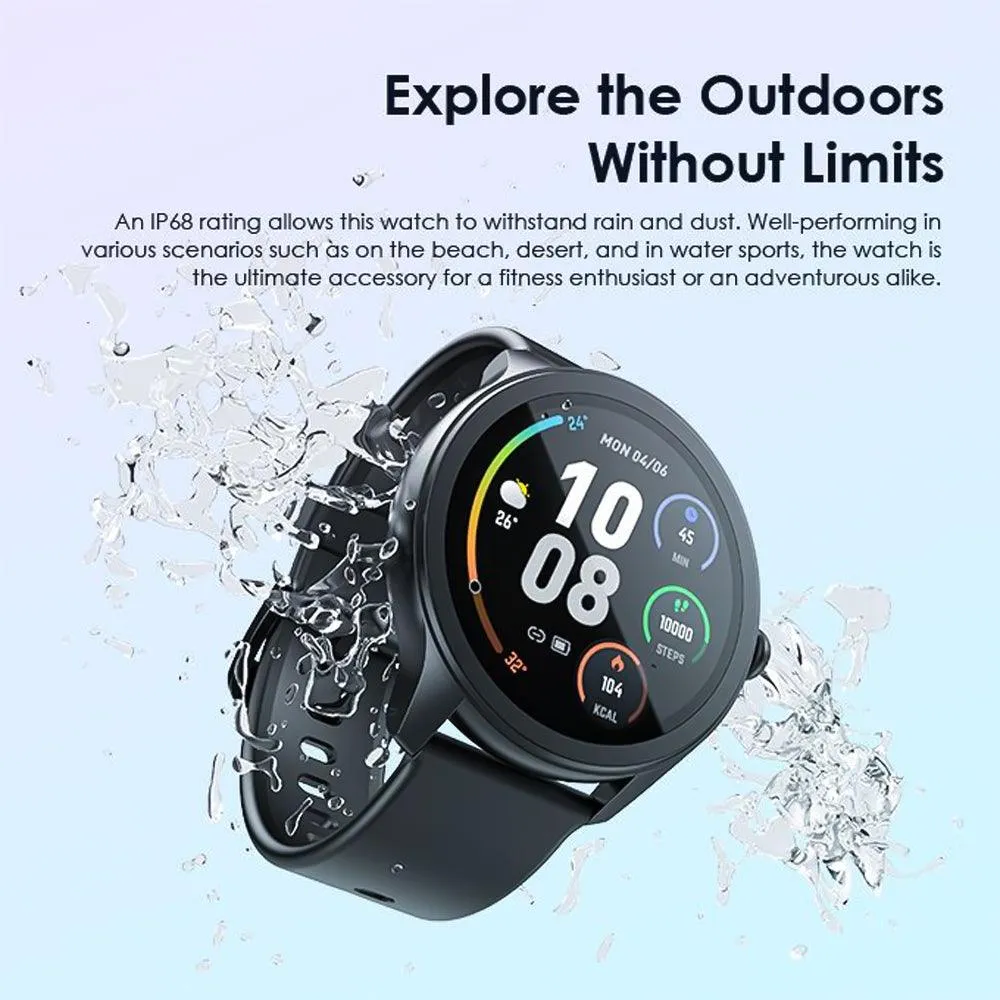 Oraimo Watch 2R OSW-30 Smart Watch With Black Silicone Strap